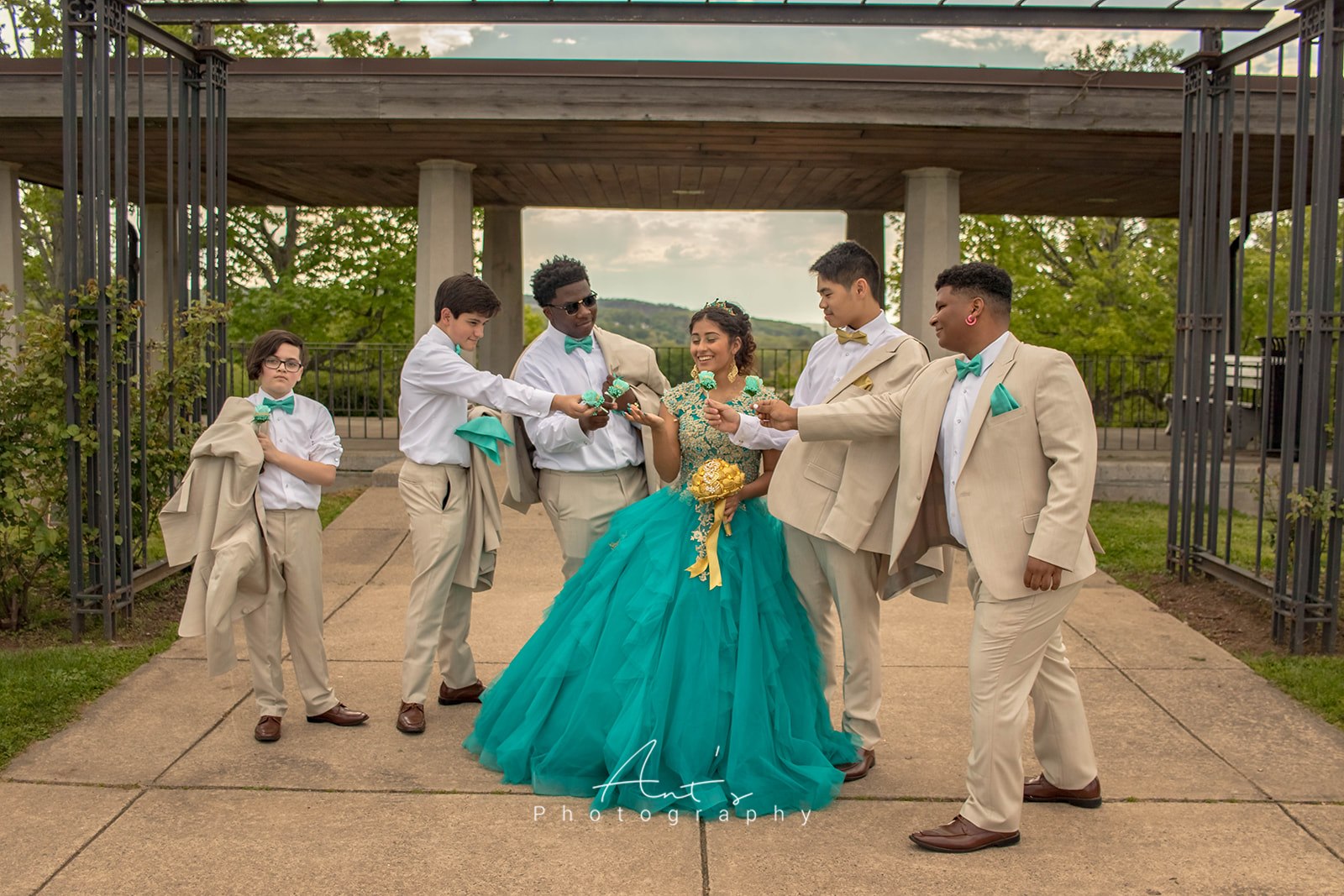 Quincea&ntilde;era family celebration